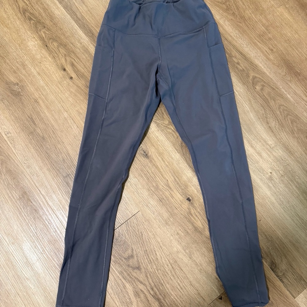 Gray High-Waisted Leggings